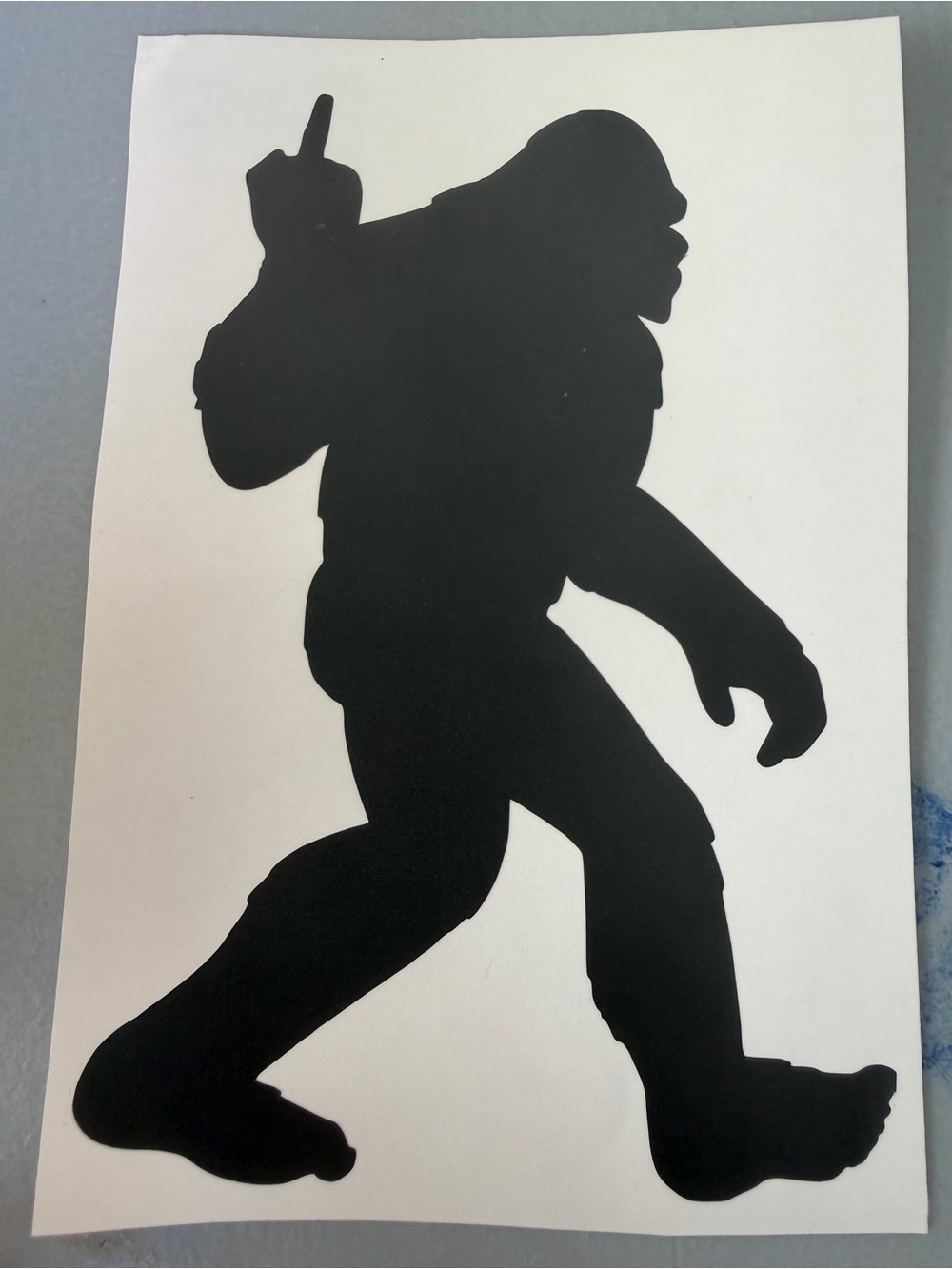 Black Sasquatch Sticker 4”x3”